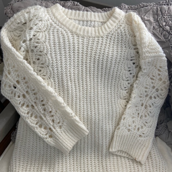 •ANTHROPOLOGIE• devenne pointelle pullover sweater - Picture 2 of 3